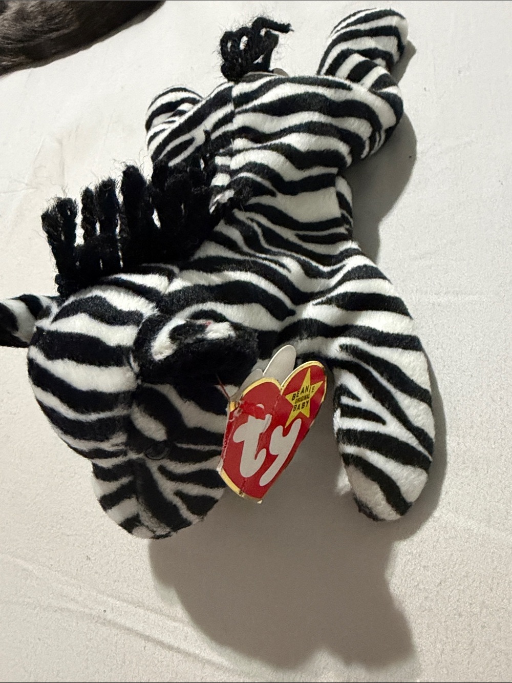Ty Beanie Baby Ziggy Zebra 4065 w/TAG Errors + Poem Errors P.V.C pellets yr 1995